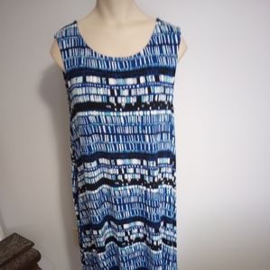 Apt. 9 Blue Print Sleeveless Dress NWT - XL